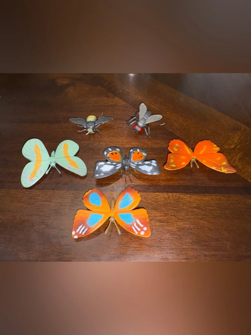 Vintage 1996 butterflies rubber figures